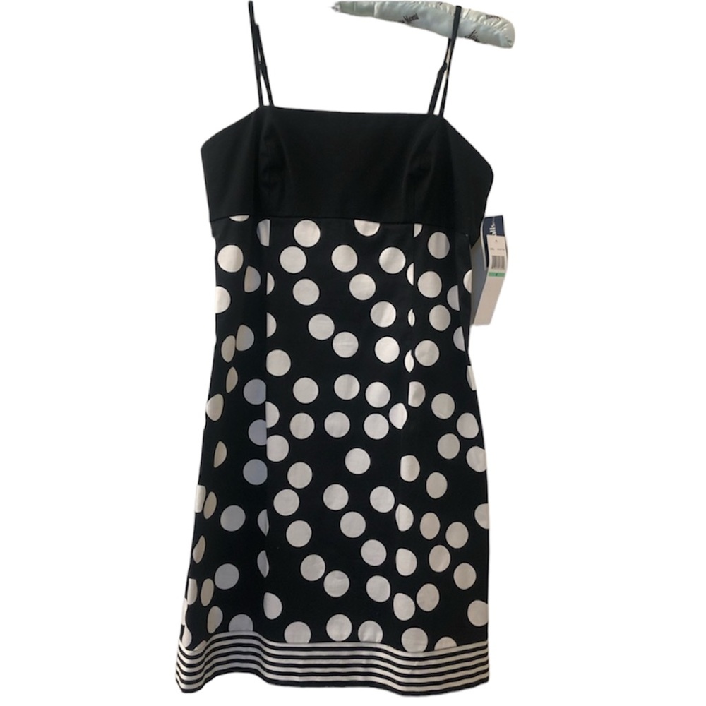 Polka Dot Spaghetti Strap Dress with Tie Back.